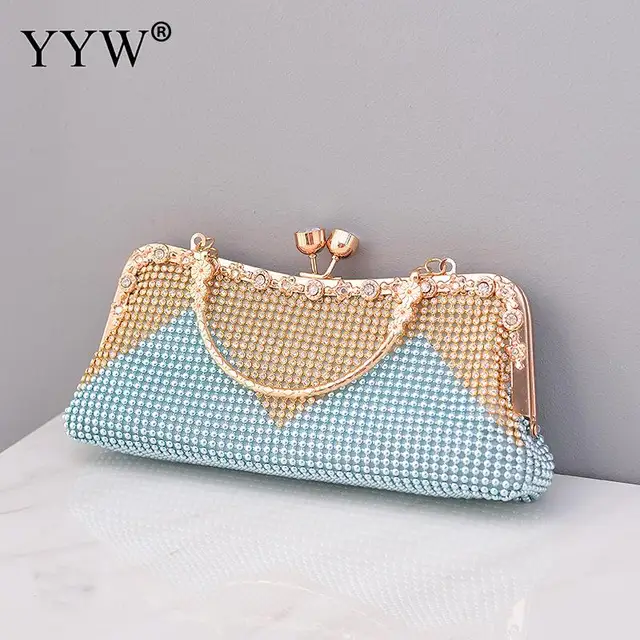 Women Evening Clutch Bag Diamond Clutch Female Silver Day Clutch Wedding Purse Party Banquet Black/Gold Bolsas Mujer 2019 light blue