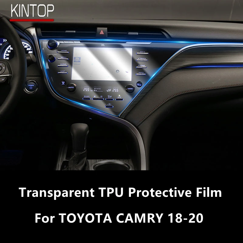 

Для TOYOTA CAMRY 18-20, внутренняя центральная консоль автомобиля, прозрачная фотопленка для ремонта от царапин, аксессуары, установка