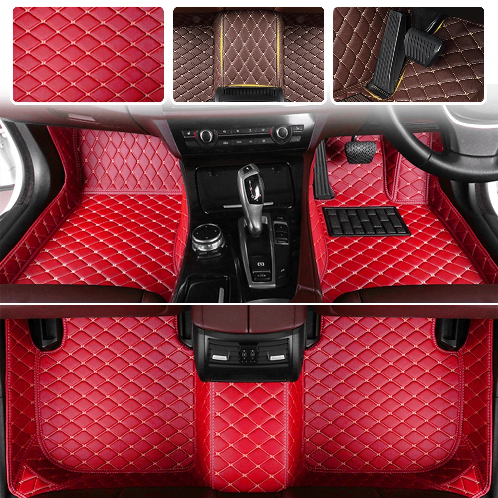 LHD 4 METAL RINGS Tailored Car Floor Mats Black JAGUAR X TYPE 2001 on