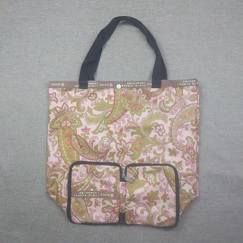 

Square Foldable Shopping Bag Storage Bag Belt Buckle Zipper Carry Bag Oxford Fabric Bag