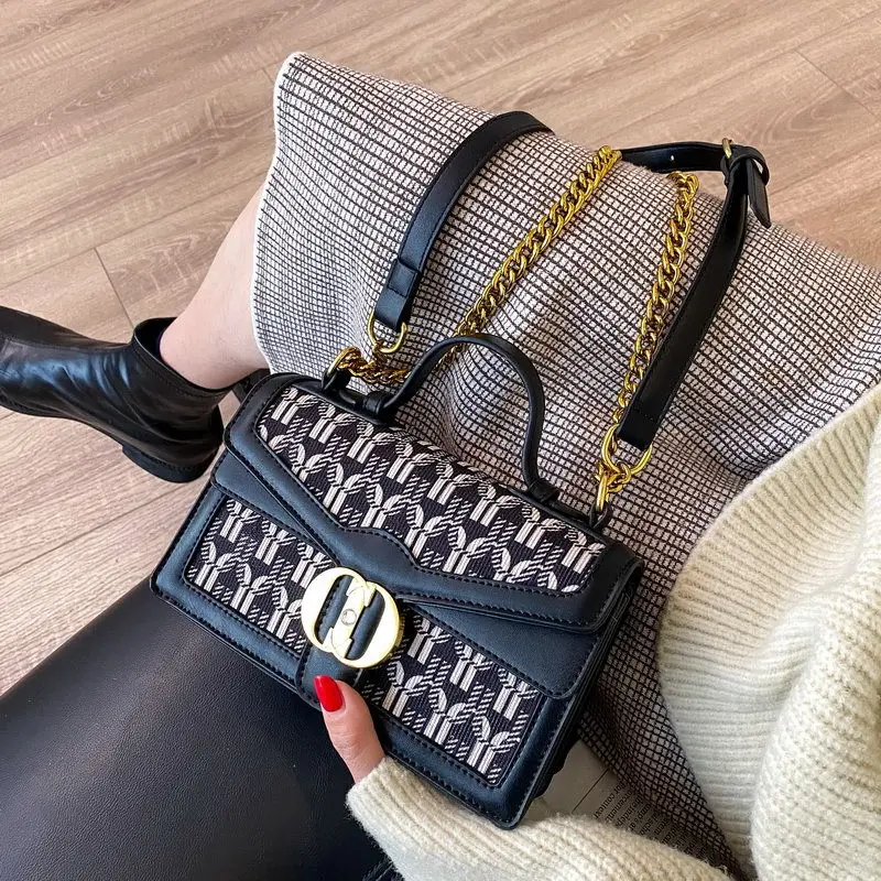 

This Year's Popular Bag 2020 Autumn Winter New Tide Hundred And Matching Chain Shoulder Crossbody Handbag Small Square Bag