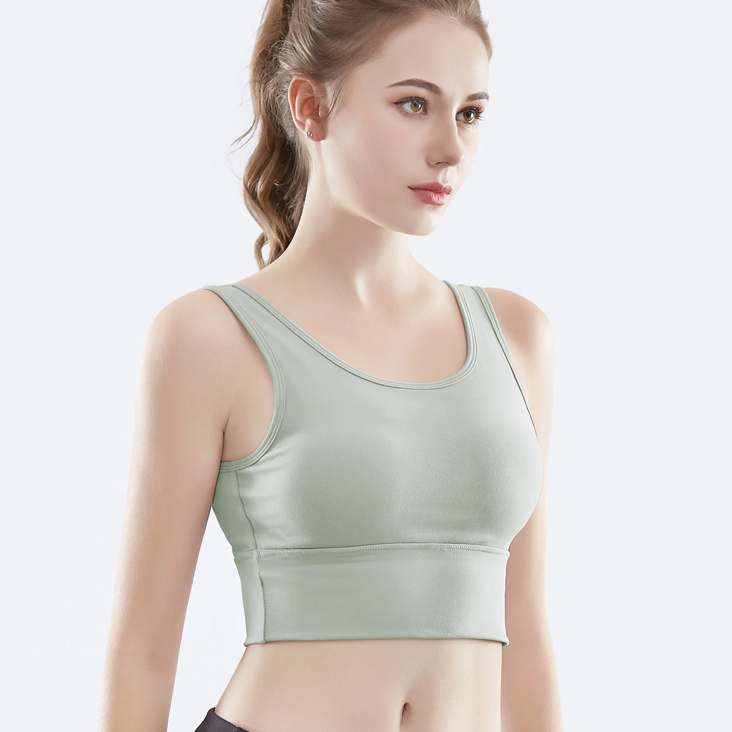 

Women's Bounce Control Wirefree Front High Impact Running Vest Maximum Support Full Coverage Sports Bras