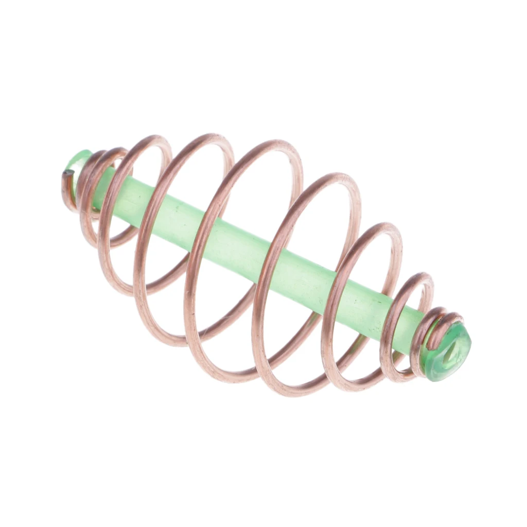 10pcs Carp Fishing Bait Thrower Inline Method Feeder Metal Spring Coil Baits Lures Cage Holder Lead Sinker 3.5x1.8cm | Спорт и