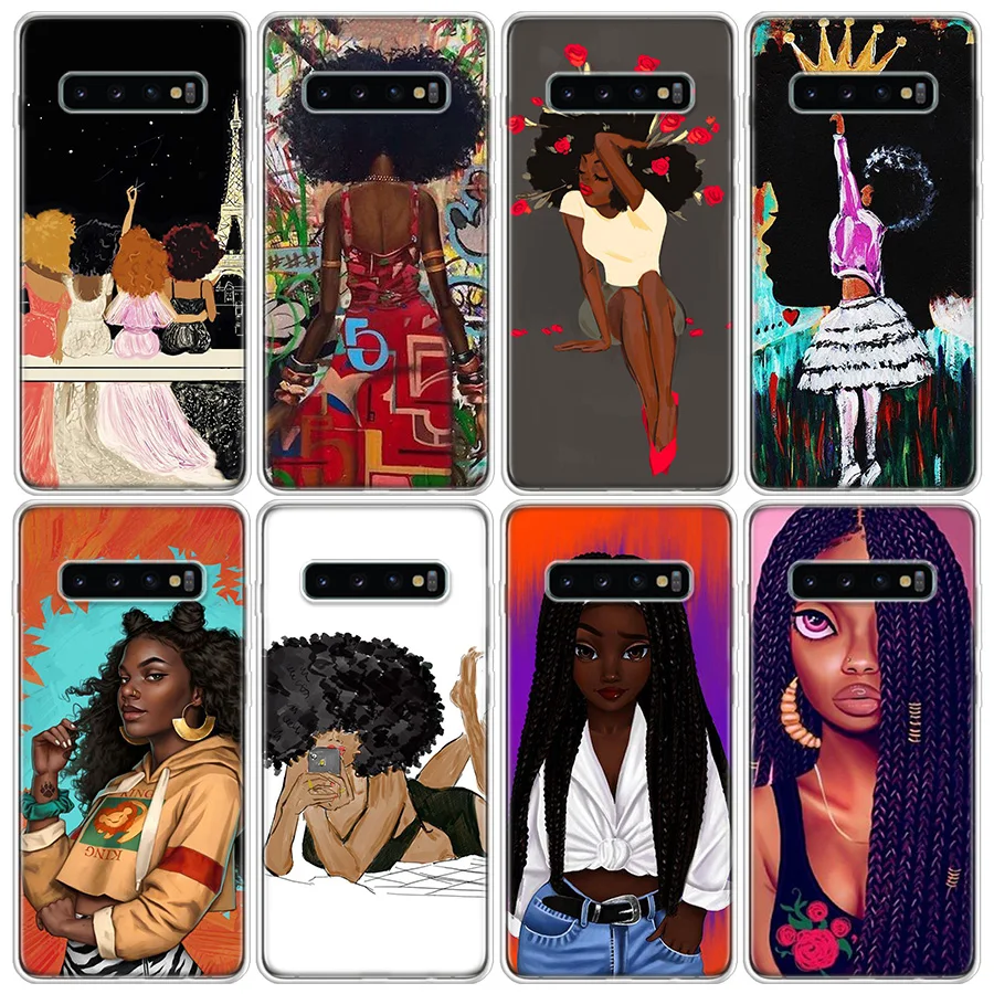 2bunz Melanin Poppin Aba Black Gir Phone Case For Samsung Galaxy S20 FE S21 Ultra S10 Lite S9 Plus S8 S7 Edge J8 J6 J4 S6 Cover | Мобильные