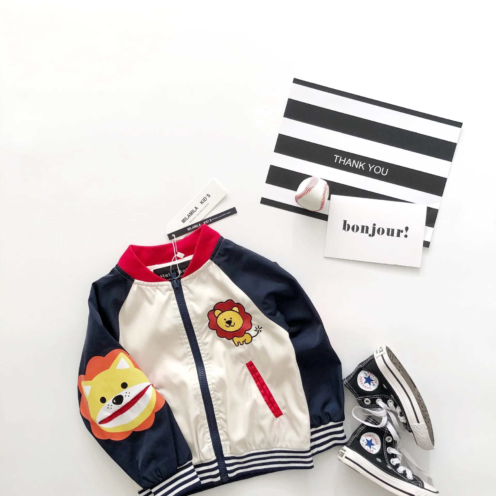 Tonytaobaby/осенне-зимняя новая детская тонкая куртка с милым маленьким львом; куртка для маленьких мальчиков; куртки для девочек
