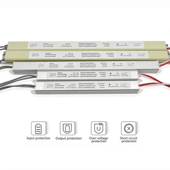 

Ultra Thin LED Power Supply DC12V 18W 25W 36W 48W 60W Lighting Transformers AC110-220V Driver for LED Strips Advertising Board