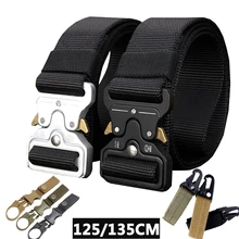 Армии нейлоновый пояс военный тактический ремень Для мужчин металлической пряжкой сверхмощный полиции Cinto на открытом воздухе охотничий поясной ремень Принадлежности для охоты