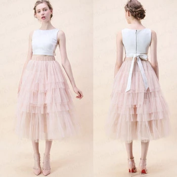 

Women Adult Tutu Tulle Skirt Underskirt Petticoat Wedding Princess Ballet High Waist 84cm Mesh Casual Skirt