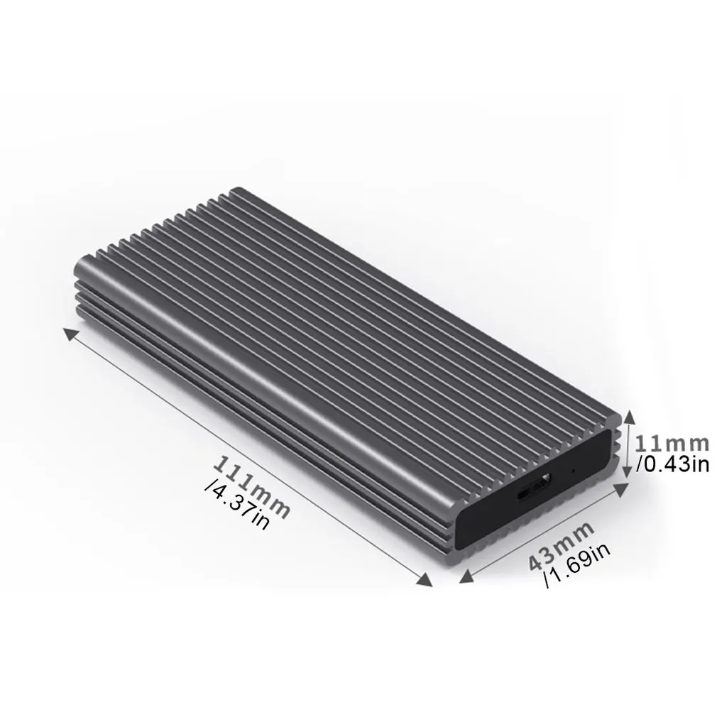 M.2 ssd casesType-C порт высокая скорость передачи жесткий диск Корпус тепловыделение черный алюминиевый SSD коробка