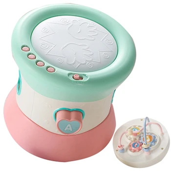 

Baby Musical Hand Beat Drum Children Early Education Toy Puzzle Beat Drum Bell Ring Instruments