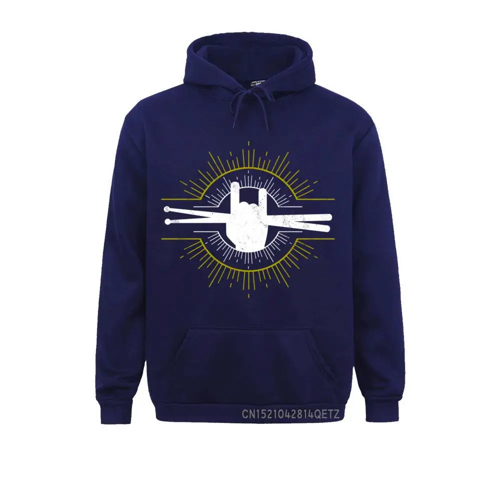 Drummer - Rock and Roll Music Band Drums Musician Gift Pullover Hoodie__B6210 Hoodies Slim Fit Sweatshirts Simple Style Long Sleeve Men Hoods Drummer - Rock and Roll Music Band Drums Musician Gift Pullover Hoodie__B6210navy