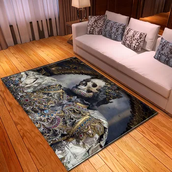 

Creative Skull Series Pattern Carpets for Living Room Bedroom Area Rugs Terror Halloween Party Decoration Carpet Home Floor Mats