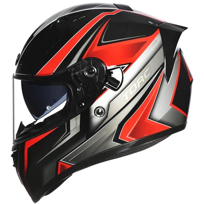 Bluetooth шлем мотоциклетный модульный двойной объектив мотокросса шлем крушение полное лицо шлемы - Цвет: Black red gravity