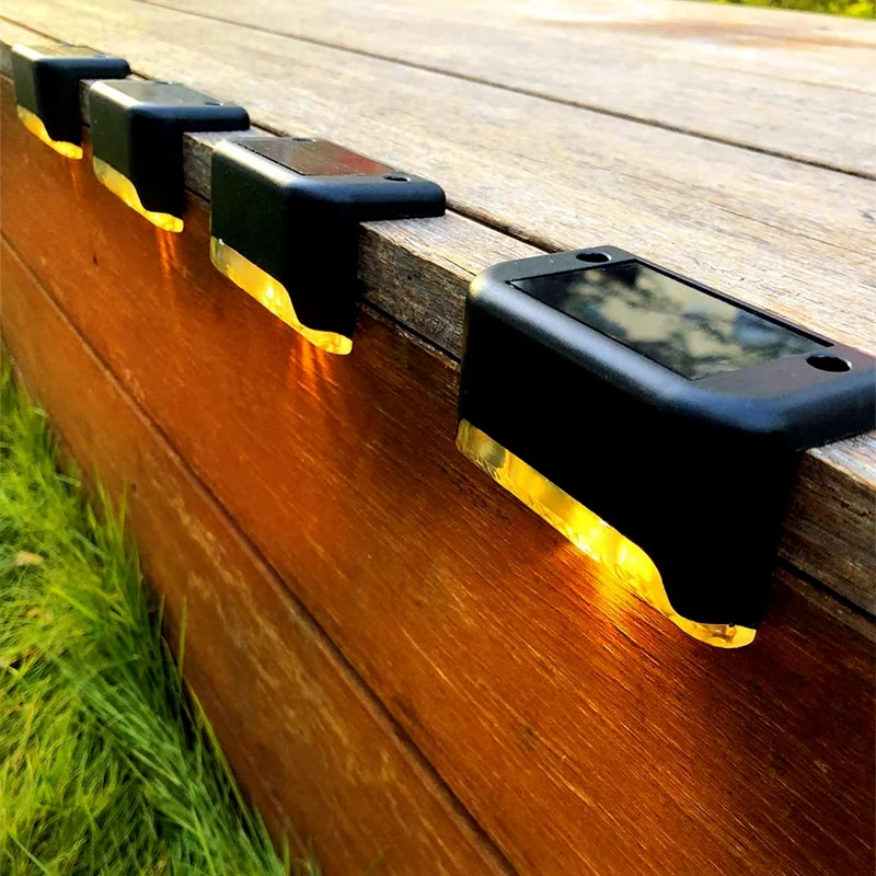 Solar Light Path Stairs Outdoor Waterproof Wall Light Garden Landscape Ladder Deck Balcony Fence Solar Decorative