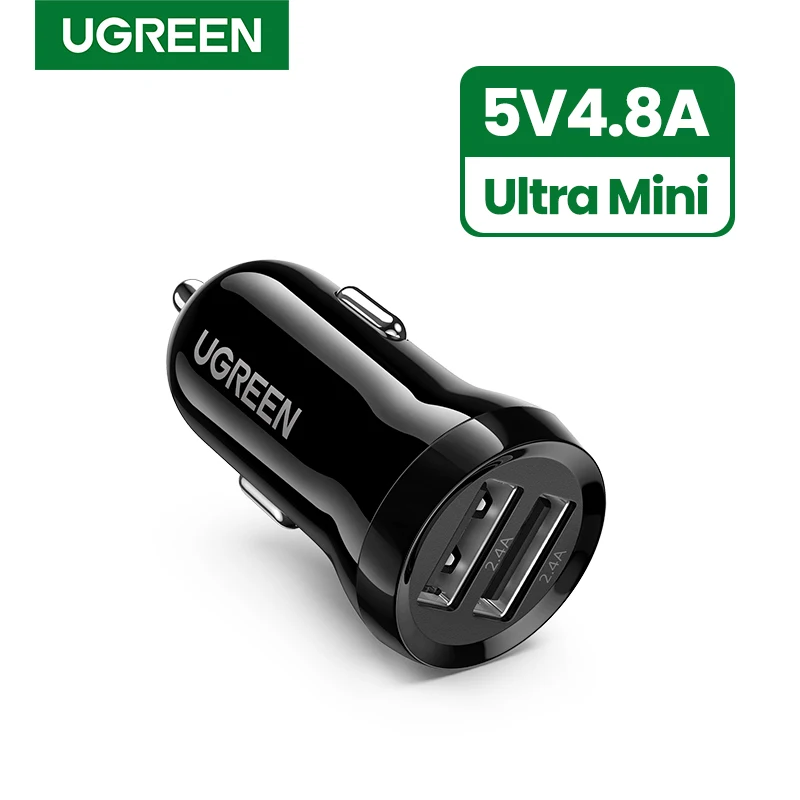 Ugreen мини USB Автомобильное зарядное устройство для Мобильный телефон планшет GPS 4.8A
