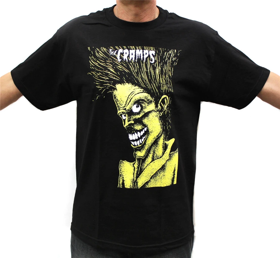 Футболка с изображением рок-группы CRAMPS Модная футболка в классическом стиле |