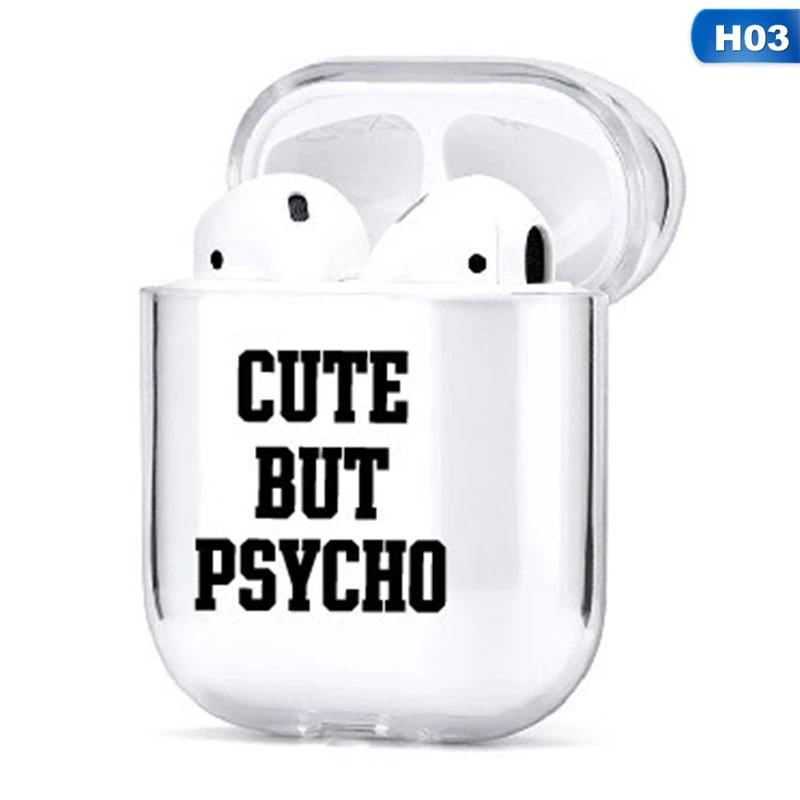 Роспись наушники чехол для AirPods чехол Чехол милый рисунок Fundas для Аксессуары для AirPods футболка с забавным мультипликационным принтом «жесткий чехол из поликарбоната