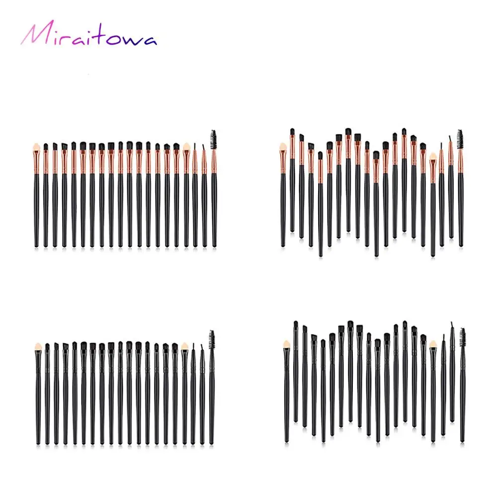 

20 Eye Makeup Brushs Set Eye Lip Beauty Tool Ing-up Wood Handle Makeup Tool