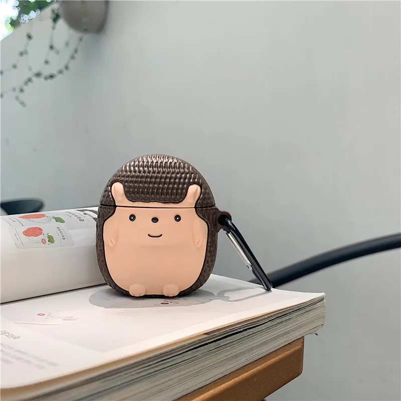 

cartoon silicone hedgehog bluetooth wireless headphone cover for apple airpods protective case BIA648