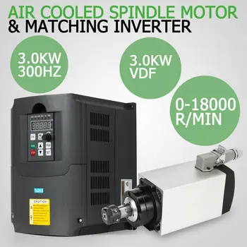 

Air Cooled Spindle Motor Grease Lubrication High Speed Engraving Air-Cooling 3KW