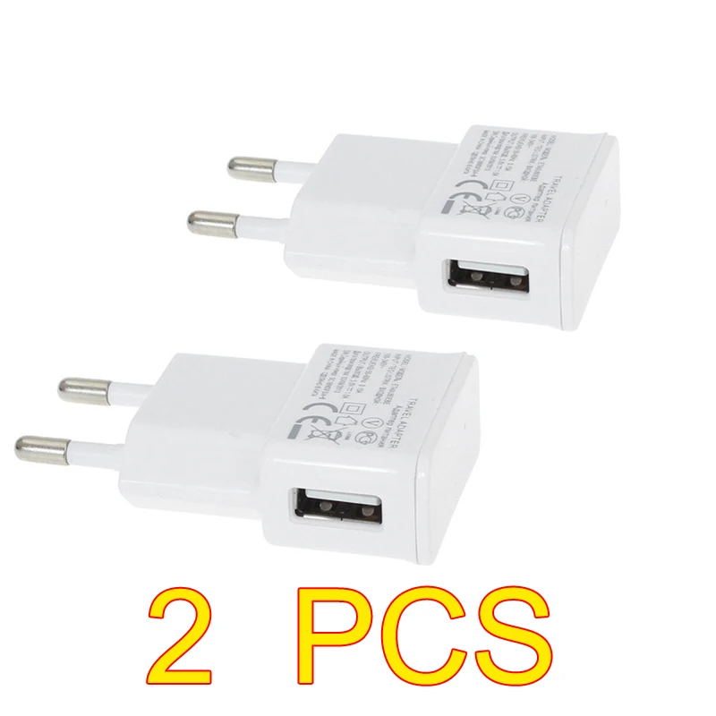 2 шт./лот 5V 2A путешествия удобный ЕС плагин для настенного USB Зарядное устройство