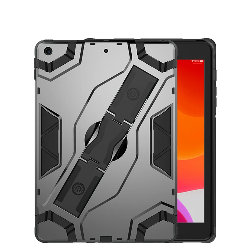 Black Противоударный защитный чехол для iPad 7th 10,2 A2198 чехол твердый тяжелый прочный защитный рабочий Подставка для планшета чехол Крышка - Цвет: Black