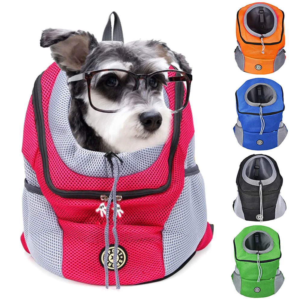 Mochila De viaje portátil de doble hombro para exteriores, bolsa de transporte para perros y Gato, mochila frontal de nailon de malla para la cabeza, Gato
