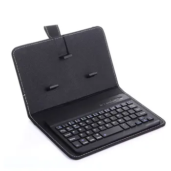 

Wireless Keyboard With Protective Cover Mobile Phone Keyboard Leather Case Protective Case with Data Cable