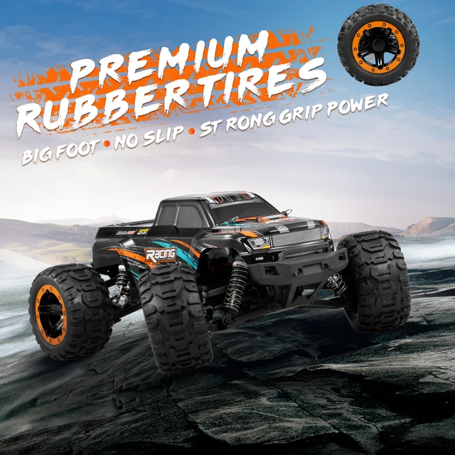 Linxtech 16889A 1/16 RC Car 45km/h High Speed Brushless Motor 4WD RC Race Truck Car Big Foot Off Road Car Toy for Adult Kids 4