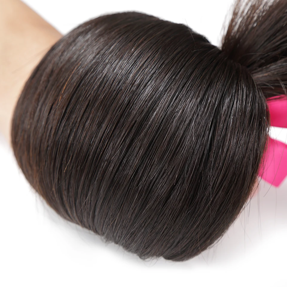 Luvin OneCut волосы прямые 8-40 30 28 дюймов бразильские волосы плетение 3 пряди необработанные девственные волосы натуральный цвет двойной нарисованный