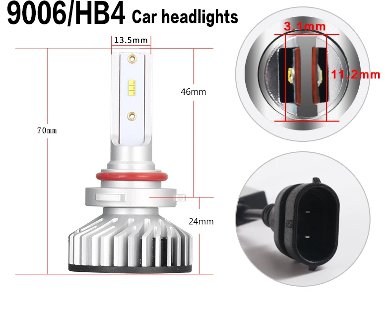 GZ KAFOLEE один комплект 6000K светодиодный H4 H3 H7 H1 светодиодный Canbus H8 H9 H11 9005 9006 10000LM EMC LUM-I светодиодный S зэс фары комплект