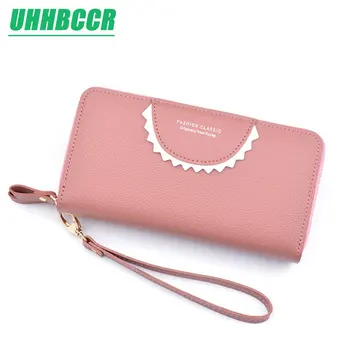 

UHHBCCR Wristband Women Long Clutch Wallet Large Capacity Wallets Female Purse Lady Purses Phone Pocket Card Holder Carteras