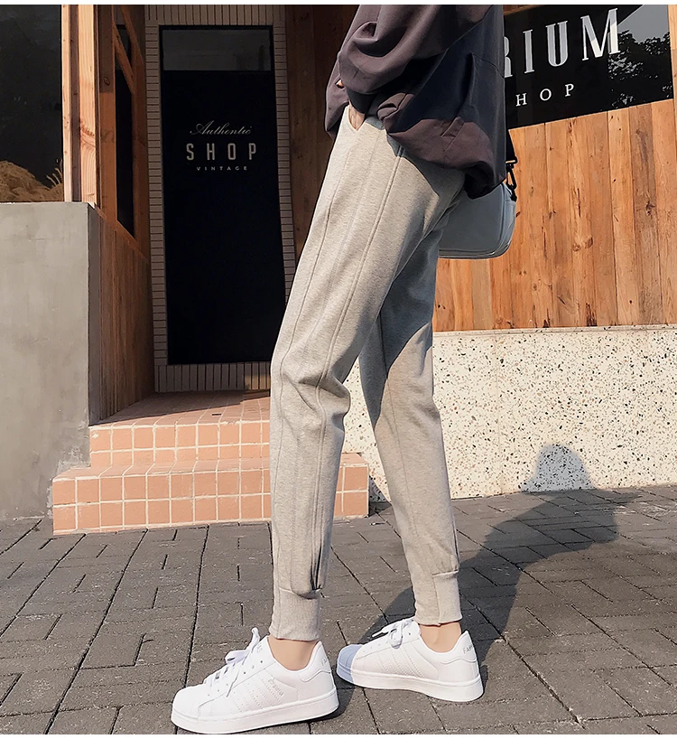 Autumn And Winter New Korean Version Loose Banana Plush And Thickened Harun Pants Small Leg Casual Pants Nine Point Radish Pants