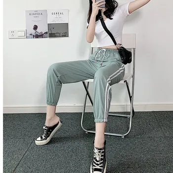 

Sports pants Womens Trousers New Spring And Summer thin Section loose beam feet Wild Slim Casual Harajuku Joggers pants Trousers