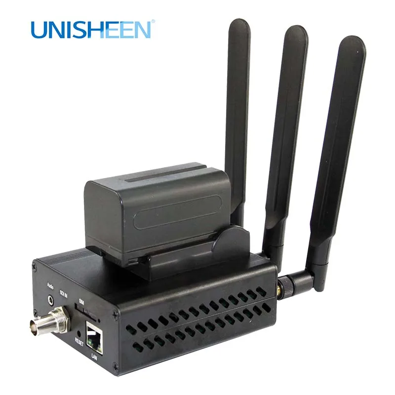Unisheen SRT 4G LTE H.264 H.265 WIFI Rtmps видеокодер 3G SDI уровень B передатчик Ip прямая трансляция