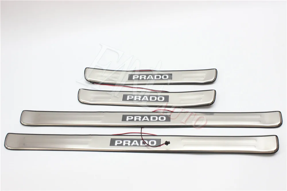 2002--2009 Нержавеющая сталь Led порога Накладка защитная накладка для Prado J120 J150 - Цвет: 2002--2009