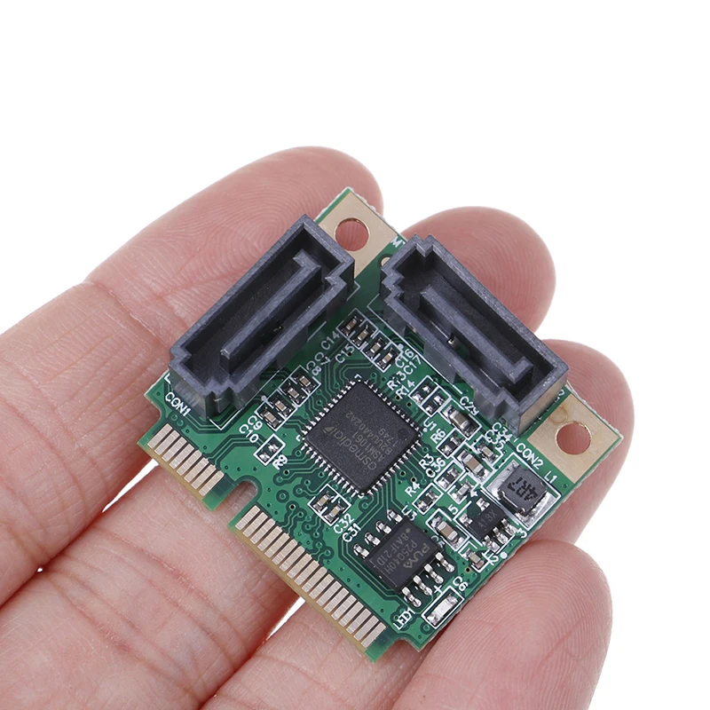 Mini PCI-E PCI express to SATA 3.0 converter hard drive extension card 2 ports