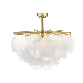 

Postmodern Gold E27 LED Pendant Lamp Frosted glass Nordic Ceiling Clothing chandelier bedroom Glass hanging lamp Light Fixture