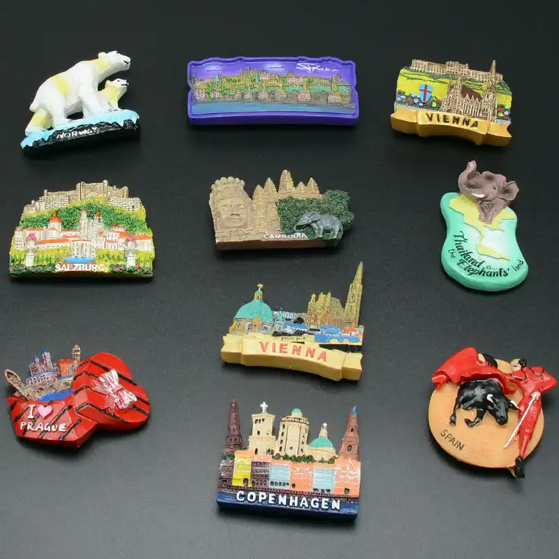 Fridge Magnet Decoration City Souvenir Refrigerator Magnets Sticker Vienna Prague Cambodia Norway Thailand Spain Countries Decor Fridge Magnets Aliexpress