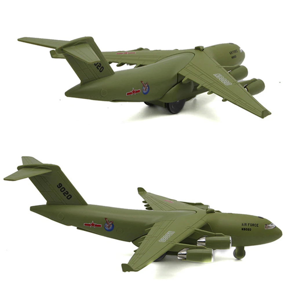 1/32 C17 транспортный самолёт музыкальная светодиодная модель настольное украшение