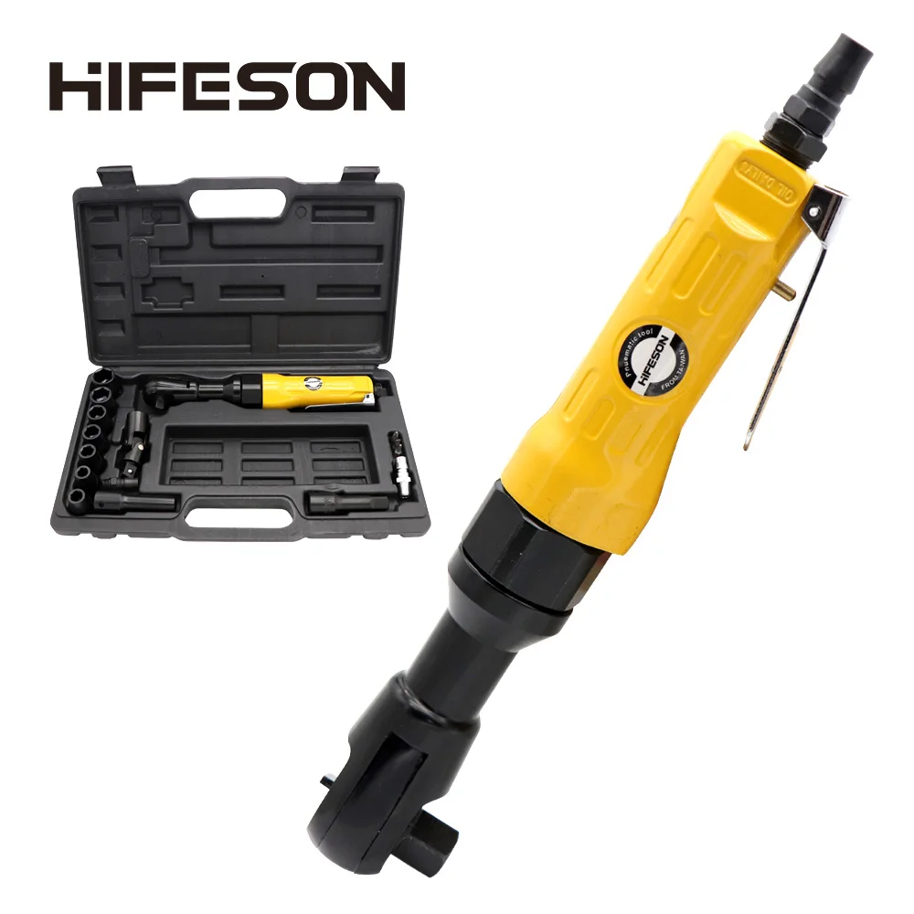 

HIFESON 1/2 Inch Pneumatic/Air Ratchet Wrench Tools Mini Ratchet WrenchSquare Drive Straight Shank Drive Straight Shank