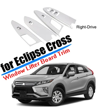 

Fit for Mitsubishi Eclipse Cross 2018 2019 2020 Window Lifter Button Board Cover Trim Right-Drive ABS Plastic Silver Car Styling
