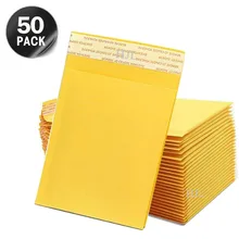 

Kraft Paper 50pcs Shipping Bubble Padded Mailing Envelopes for Mailer Gift Packaging Self Seal Courier Storage Bag Mail Shipment
