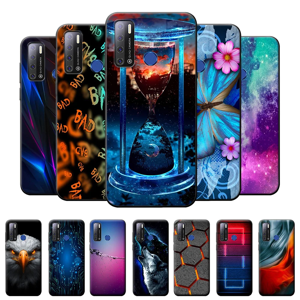 Силиконовый ударопрочный чехол для Tecno Pouvoir 4 защитный телефона из ТПУ |
