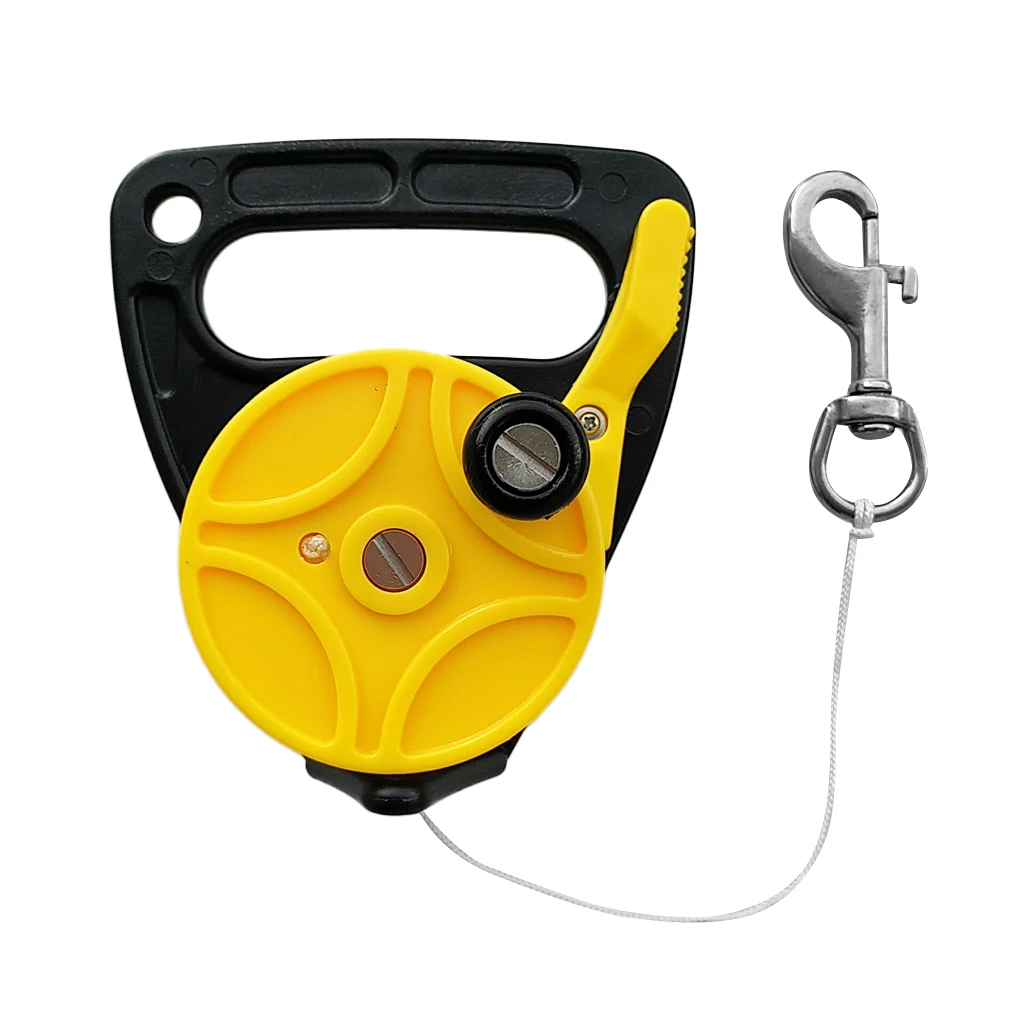 

Scuba Dive Reel with a Thumb Stopper and Handle and Bolt Snap Perfect for Line Control and Flag Carrying