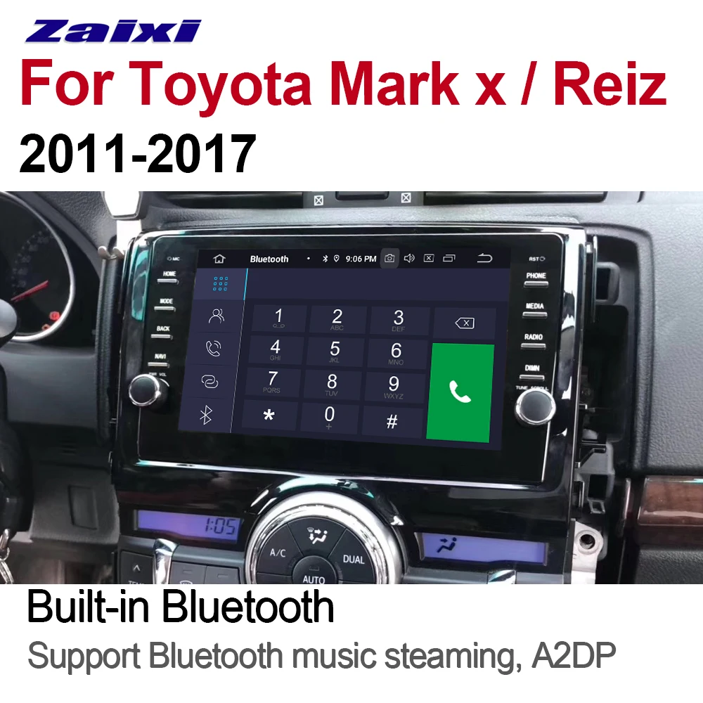 Автомобильный мультимедийный плеер ZaiXi Android GPS аудио радио стерео для Toyota Reiz Mark X