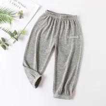 Детские противомоскитные штаны весенне-летние тонкие домашние штаны г. Новые Стильные повседневные штаны без застежки Детские антиприкольные штаны