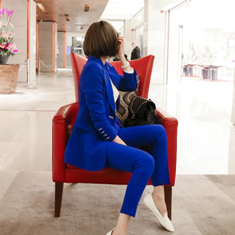 

Man's Suit 2019 Summer Small Suit Loose Coat Woman Leisure Time England Wind Pants Suit