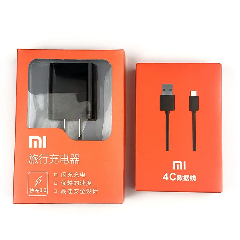 Original Xiaomi QC 3.0 Fast Charger Fast Charging Power Supply Type USB C Cable for mi a2 a1 max 3 mi x 3 2 s 2 note 3 mi 8 mi 6