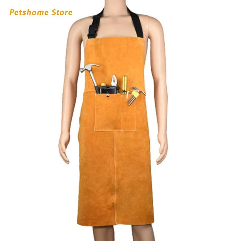 Leather Welding Work Apron Heat Flame Resistant Protective For Blacksmith New Leather Welding Work Apron Heat Flame Resistant Protective For Blacksmith New